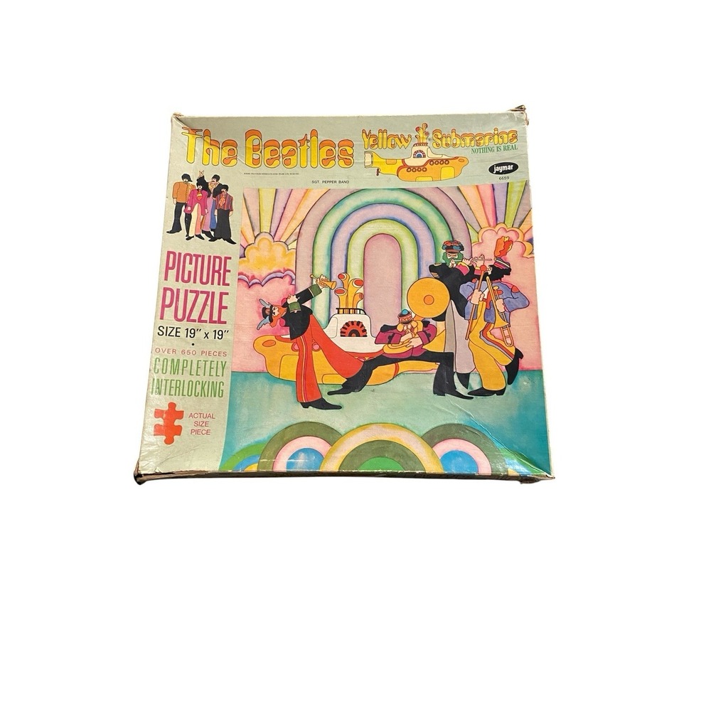 The Beatles Yellow Submarine 19" X 19" Jaymar Puzzle 1969 Sgt Pepper's Band
